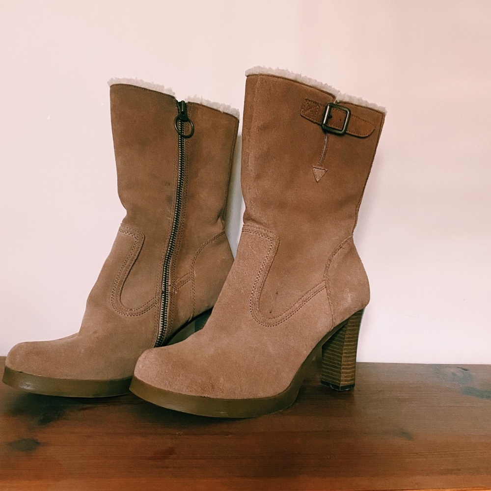 Mid-Calf High Heel Boots size 8.5